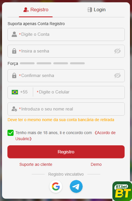 Experiência de Jogos btbt.com